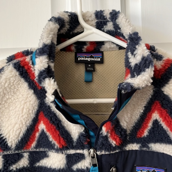 Like New🔥 Patagonia Classic Retro-X Fleece Jacket Brass Hawk: Smolder Blue M - Picture 12 of 17